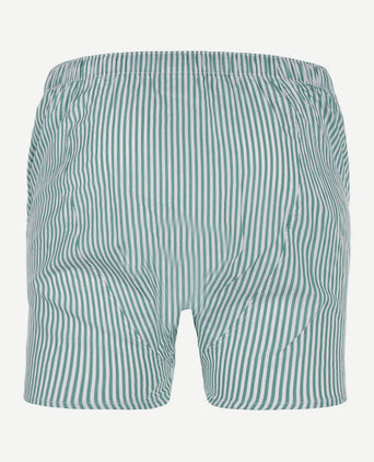 Steppin' Out boxershort streep poplin groen