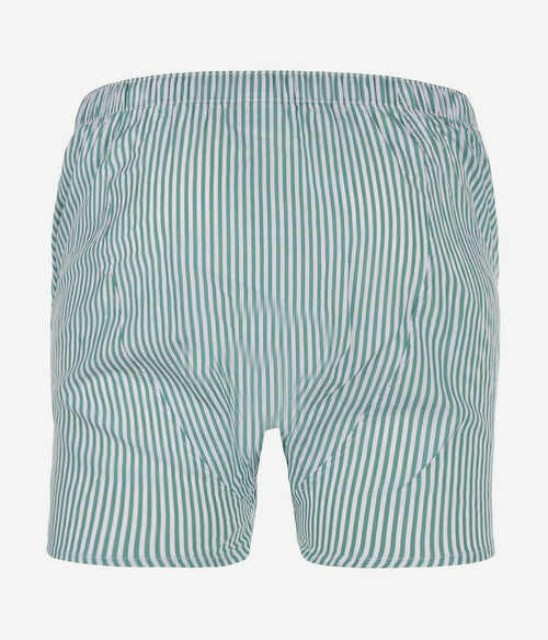 Steppin' Out boxershort streep poplin groen