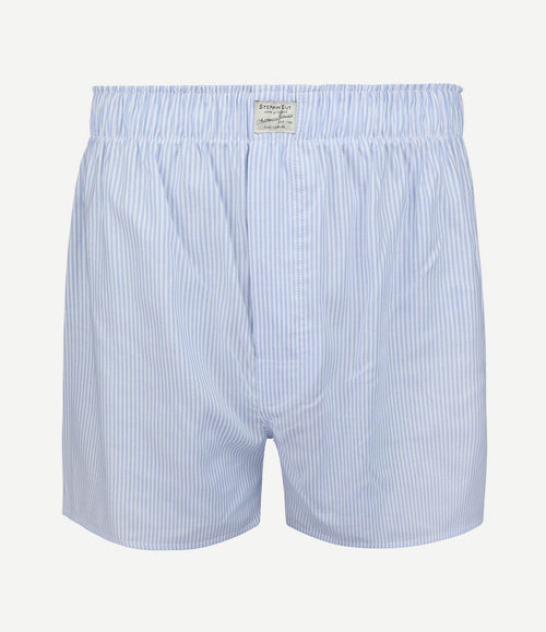Boxershort striped Oxford blauw