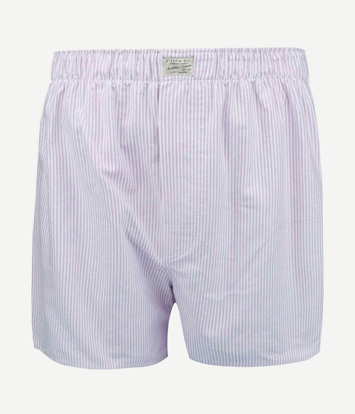 Boxershort striped Oxford paars