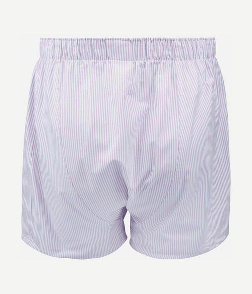 Boxershort striped Oxford paars