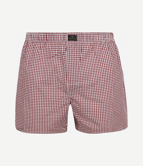Boxershort vichy rood