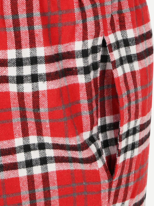 Loungebroek ruit rood