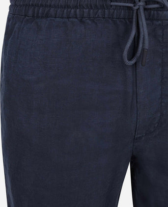 Chicago chino linen donkerblauw