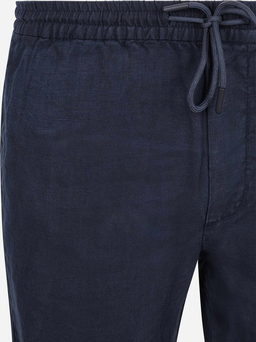 Chicago chino linen donkerblauw