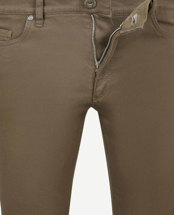 Broek 5-pocket johnson waffle kaki