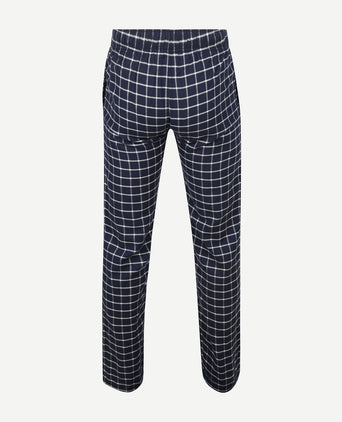 Loungebroek ruit donkerblauw