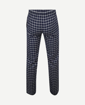 Loungebroek ruit donkerblauw