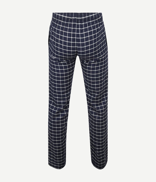 Loungebroek ruit donkerblauw