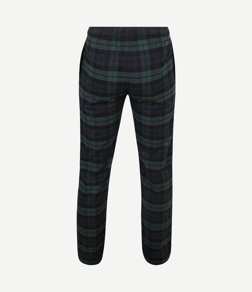 Loungebroek ruit donkerblauw groen
