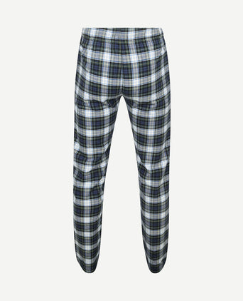 Loungebroek ruit blauw en groen