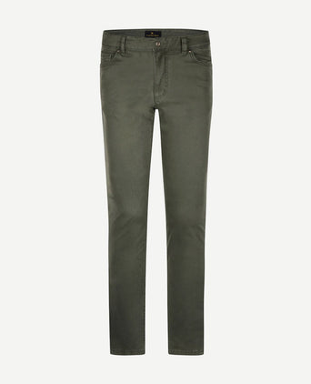 Steppin' Out broek 5-pocket johnson dark sage | Regular-fit