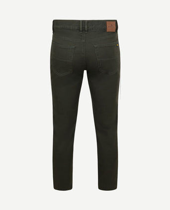 Broek 5-pocket johnson waffle donkergroen