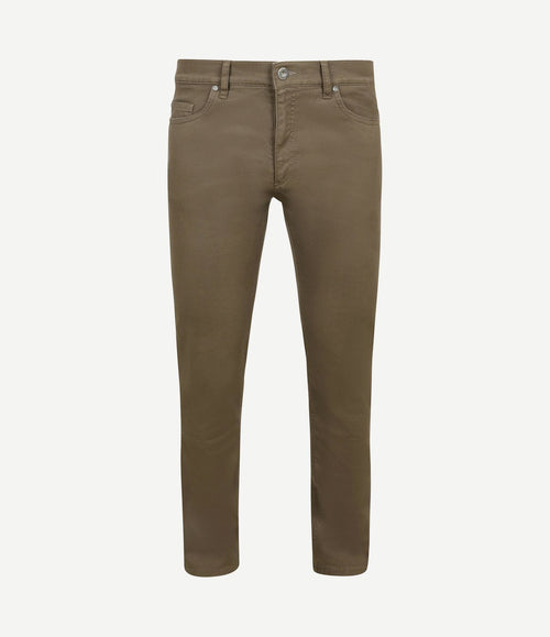Broek 5-pocket johnson waffle kaki