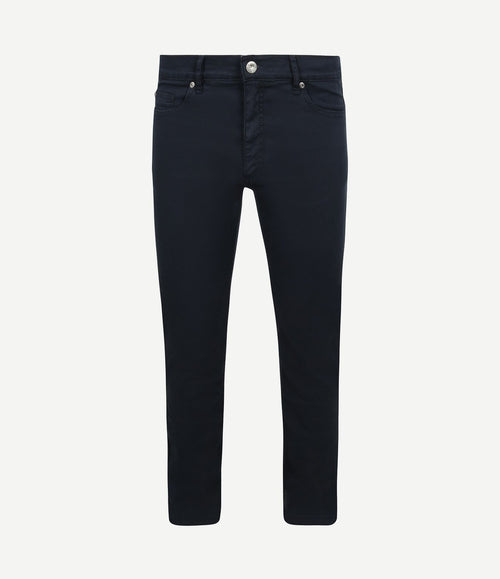 Broek 5-pocket johnson waffle donkerblauw