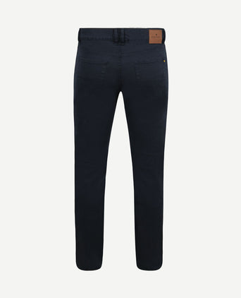 Broek 5-pocket johnson waffle donkerblauw