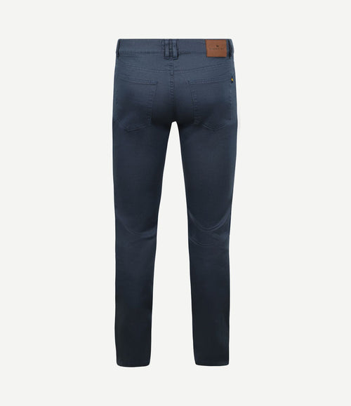 Broek bruno structured donkerblauw