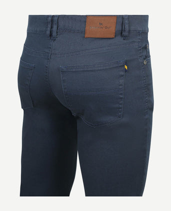 Broek bruno structured donkerblauw