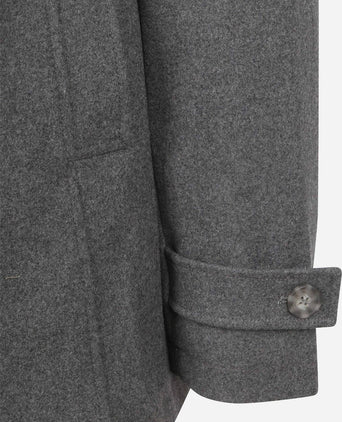 Caban coat wol grijs
