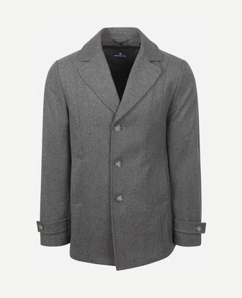 Caban coat wol grijs