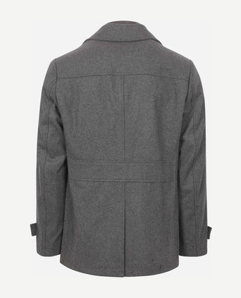 Steppin' Out caban coat wol grijs | Slim-fit