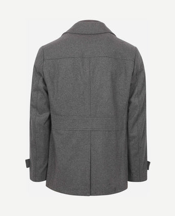 Caban coat wol grijs