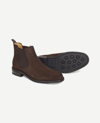 Steppin' Out chelsea boots suède bruin