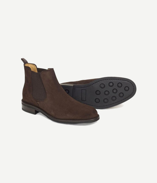 Steppin' Out chelsea boots suède bruin