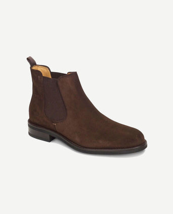 Chelsea boots suède bruin