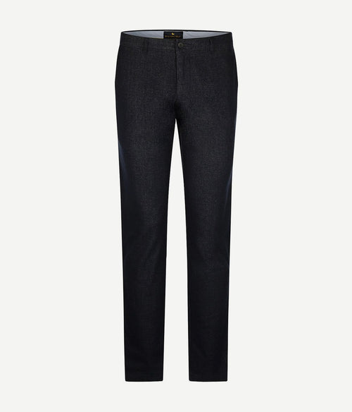 Steppin' Out chino newbury melange donkerblauw | Slim-fit