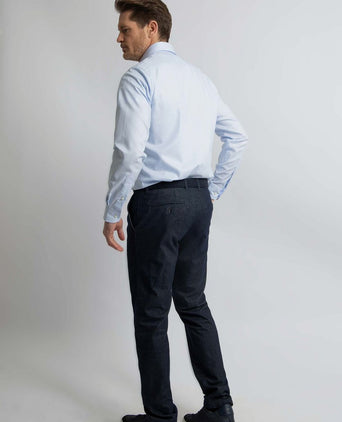 Steppin' Out chino newbury melange donkerblauw | Slim-fit