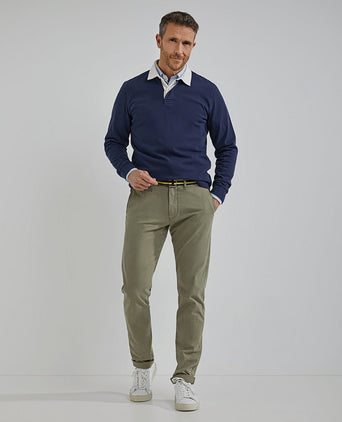 Steppin' Out chino northport olijfgroen | Slim-fit