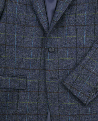 Colbert wol donkerblauw
