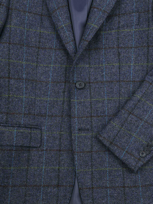 Colbert wol donkerblauw