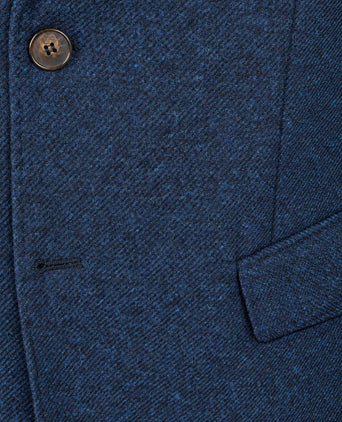 Colbert lamswol tweed blauw