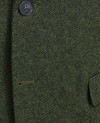 Colbert lamswol tweed groen
