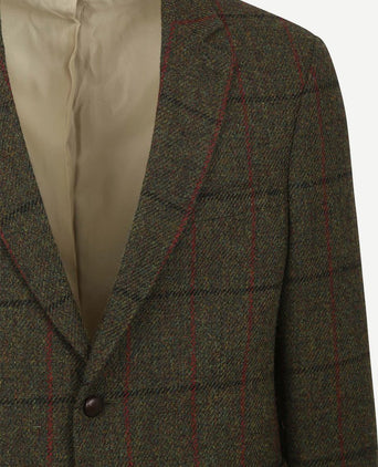 Steppin' Out colbert harris tweed donkergroen | Regular-fit