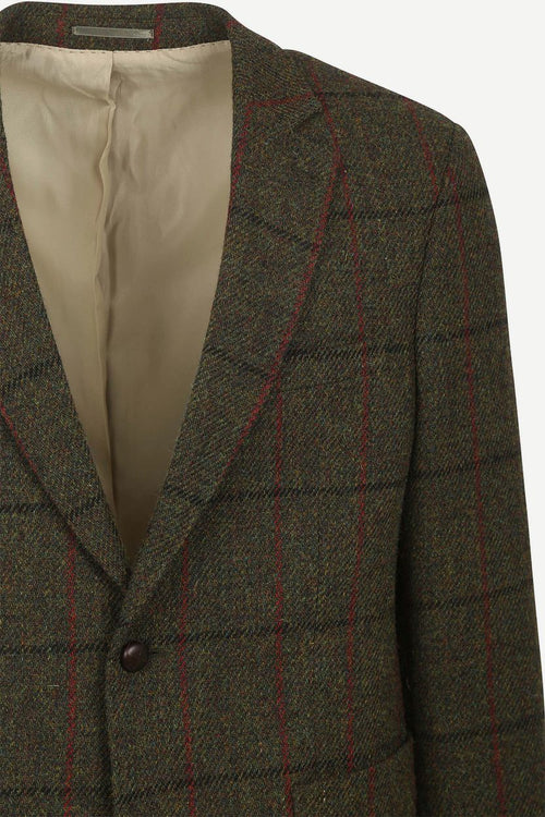 Steppin' Out colbert harris tweed donkergroen | Regular-fit