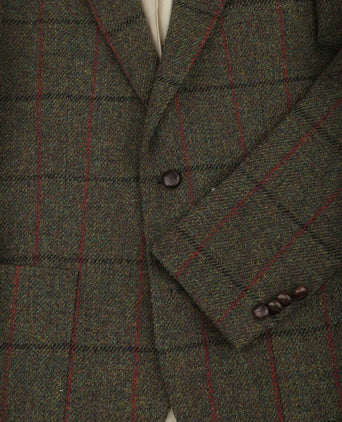 Steppin' Out colbert harris tweed donkergroen | Regular-fit