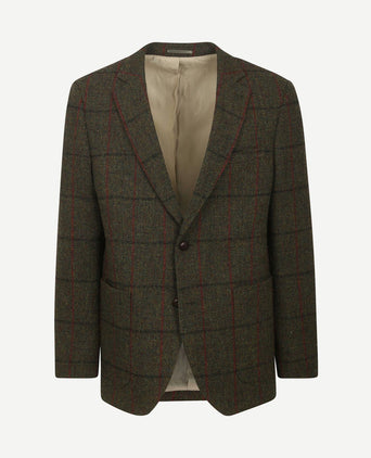 Colbert harris tweed donkergroen