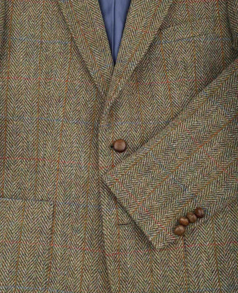 Steppin' Out colbert harris tweed groen | Regular-fit