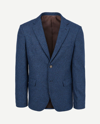 Colbert lamswol tweed blauw