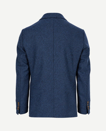 Colbert lamswol tweed blauw