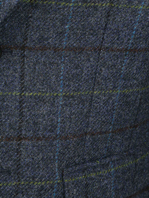 Colbert wol donkerblauw