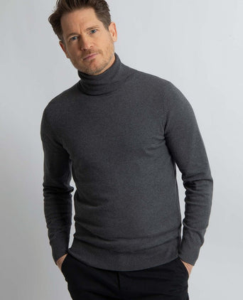 Steppin' Out coltrui cotton cashmere antraciet | Regular-fit