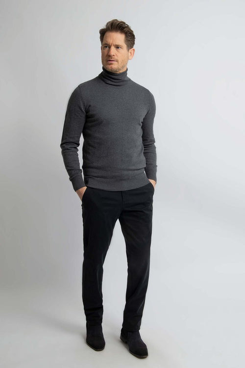 Steppin' Out coltrui cotton cashmere antraciet | Regular-fit
