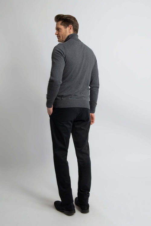 Steppin' Out coltrui cotton cashmere antraciet | Regular-fit