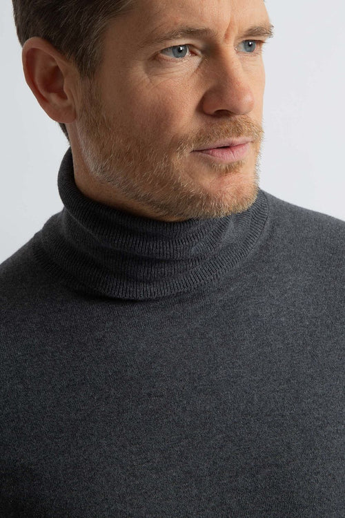 Steppin' Out coltrui cotton cashmere antraciet | Regular-fit