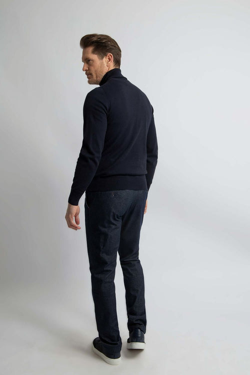 Steppin' Out coltrui cotton cashmere donkerblauw | Regular-fit