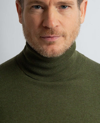 Steppin' Out coltrui cotton cashmere olijfgroen | Regular-fit